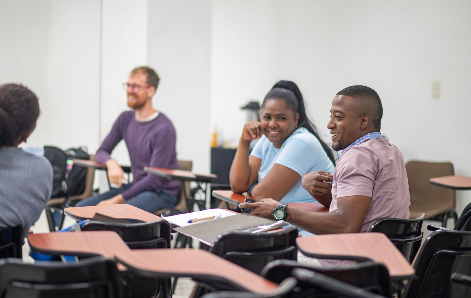Participants smiling during an ACTRA program session